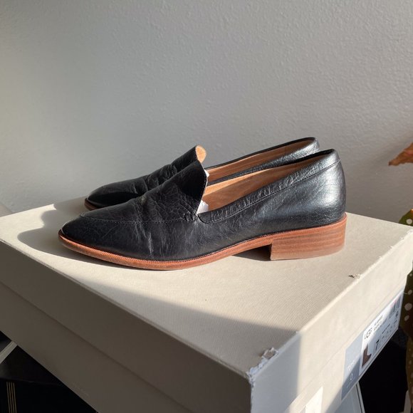Madewell The Frances Loafer Women’s Size 6.5 Black Leather - Picture 5 of 8